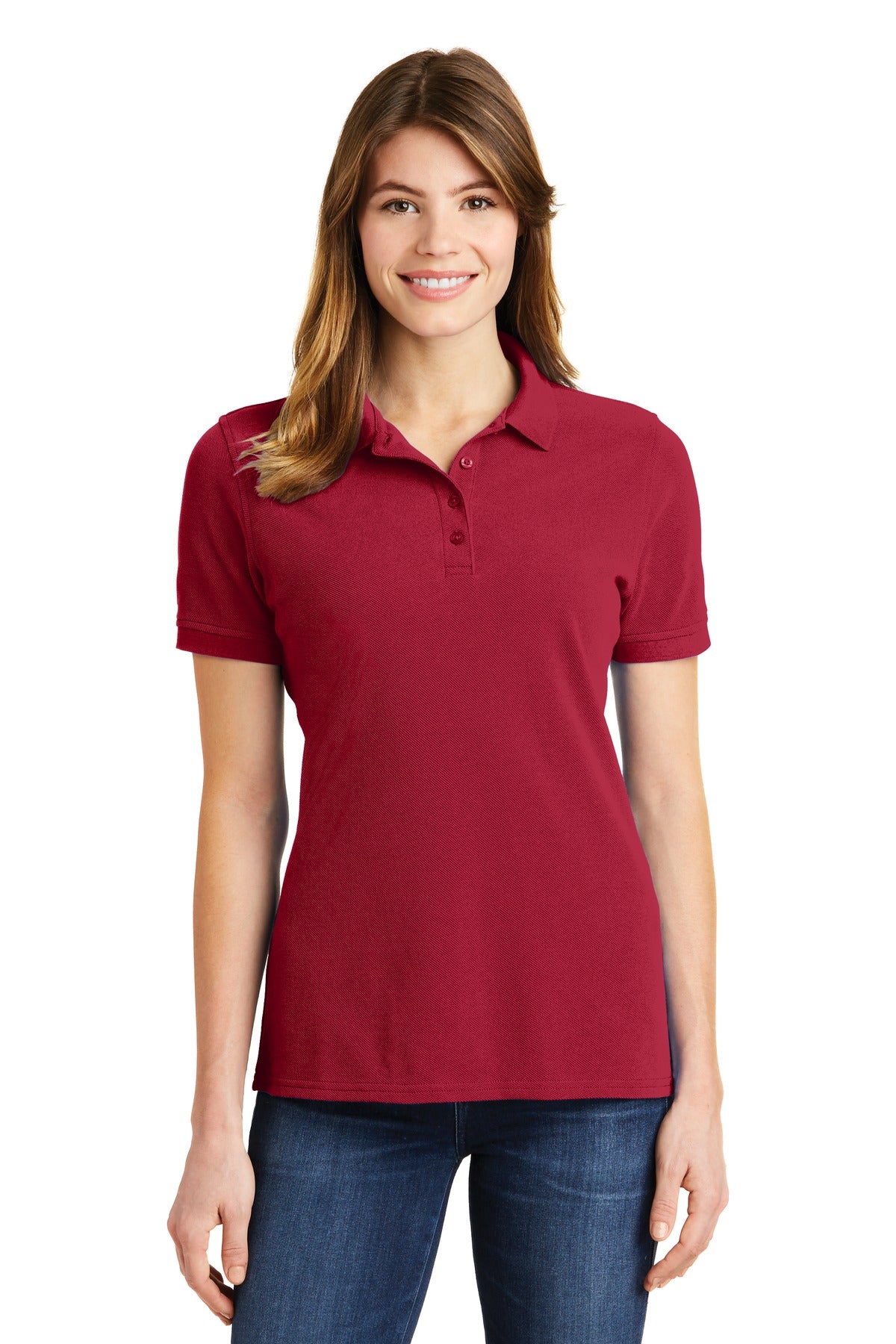Port & Company - Women's Combed Ring Spun Pique Polo Womens Apparel Shirts & Tops