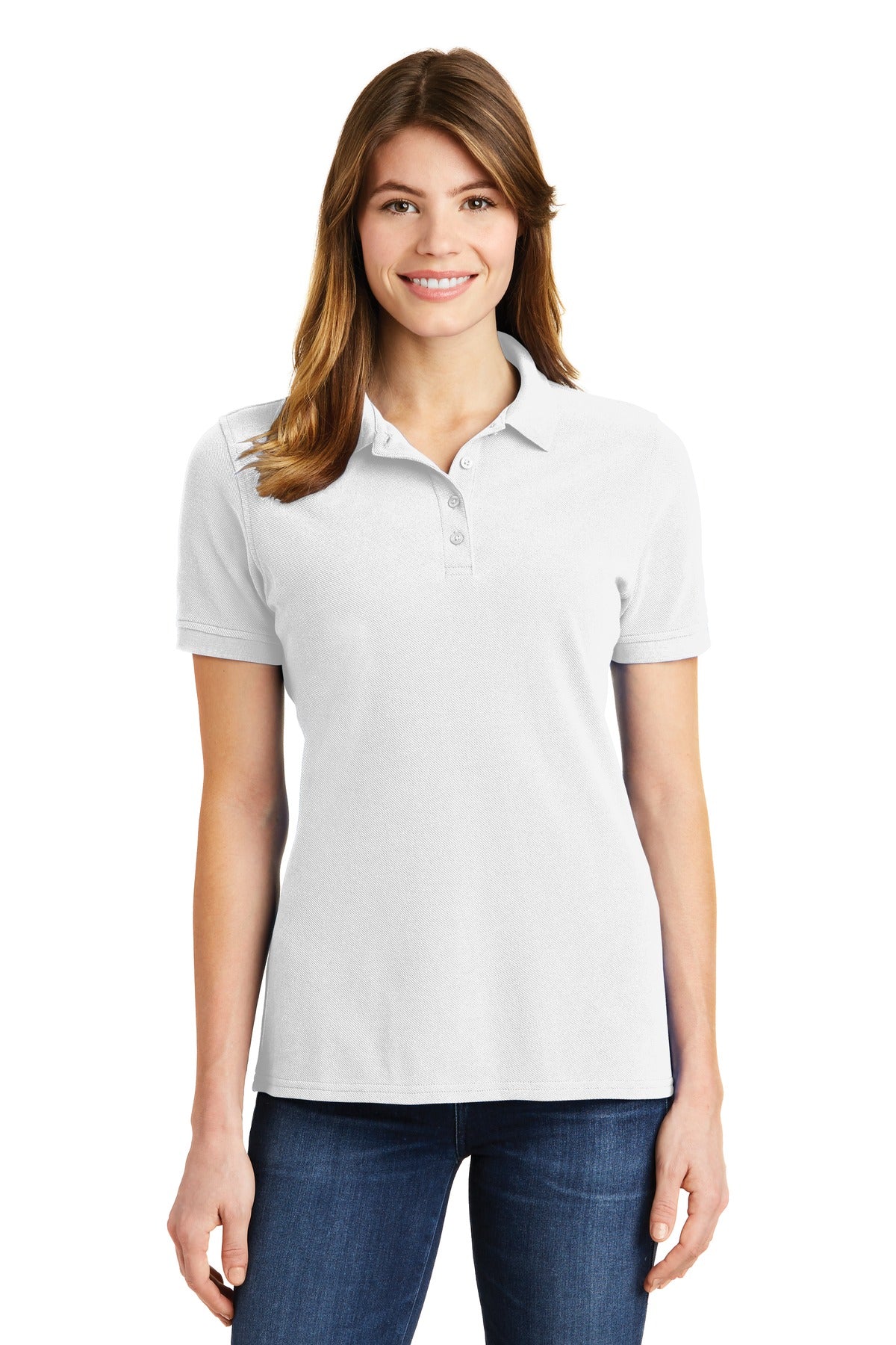 Port & Company - Women's Combed Ring Spun Pique Polo Womens Apparel Shirts & Tops