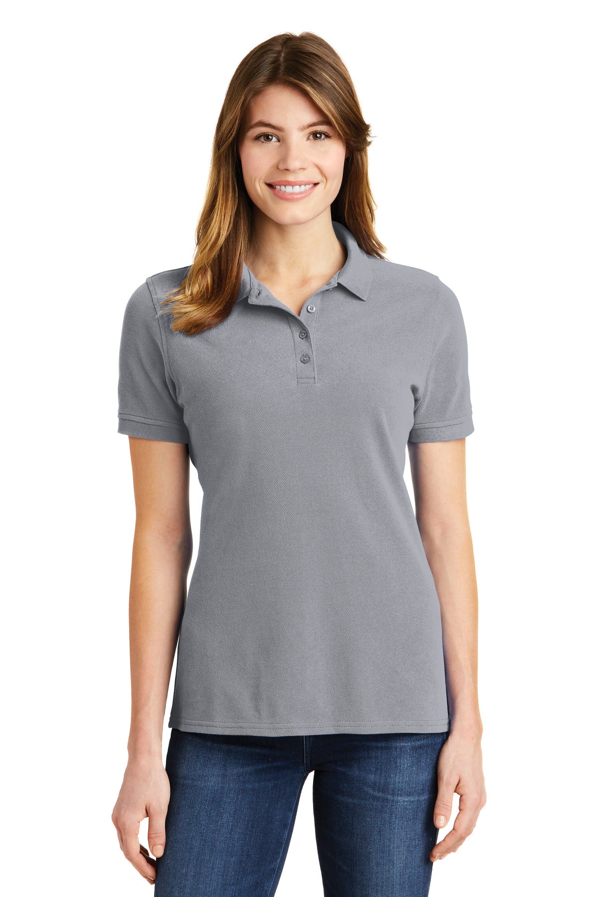 Port & Company - Women's Combed Ring Spun Pique Polo Womens Apparel Shirts & Tops