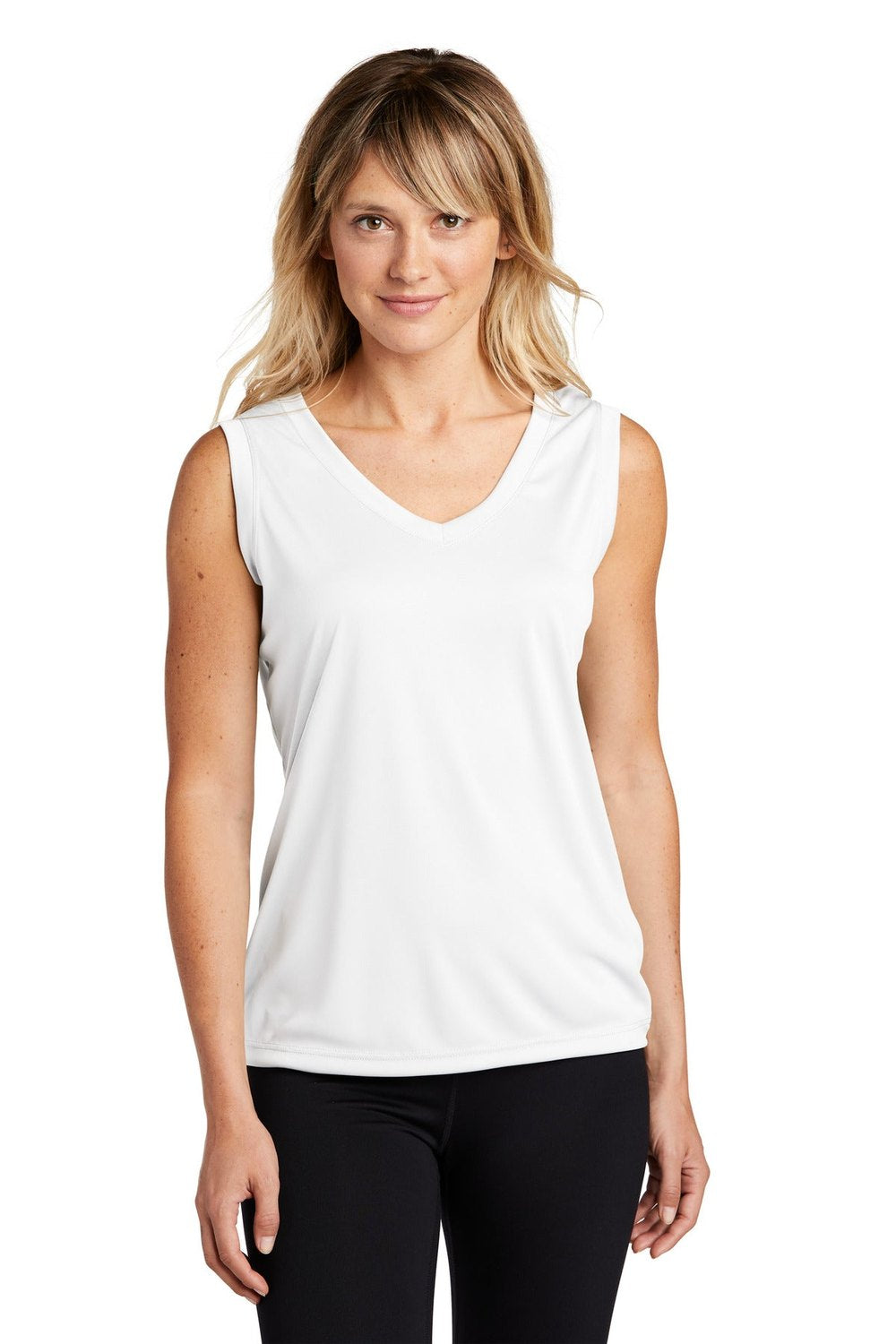 Sport-Tek Women's Sleeveless PosiCharge Competitor V-Neck Tee Womens Apparel Shirts & Tops