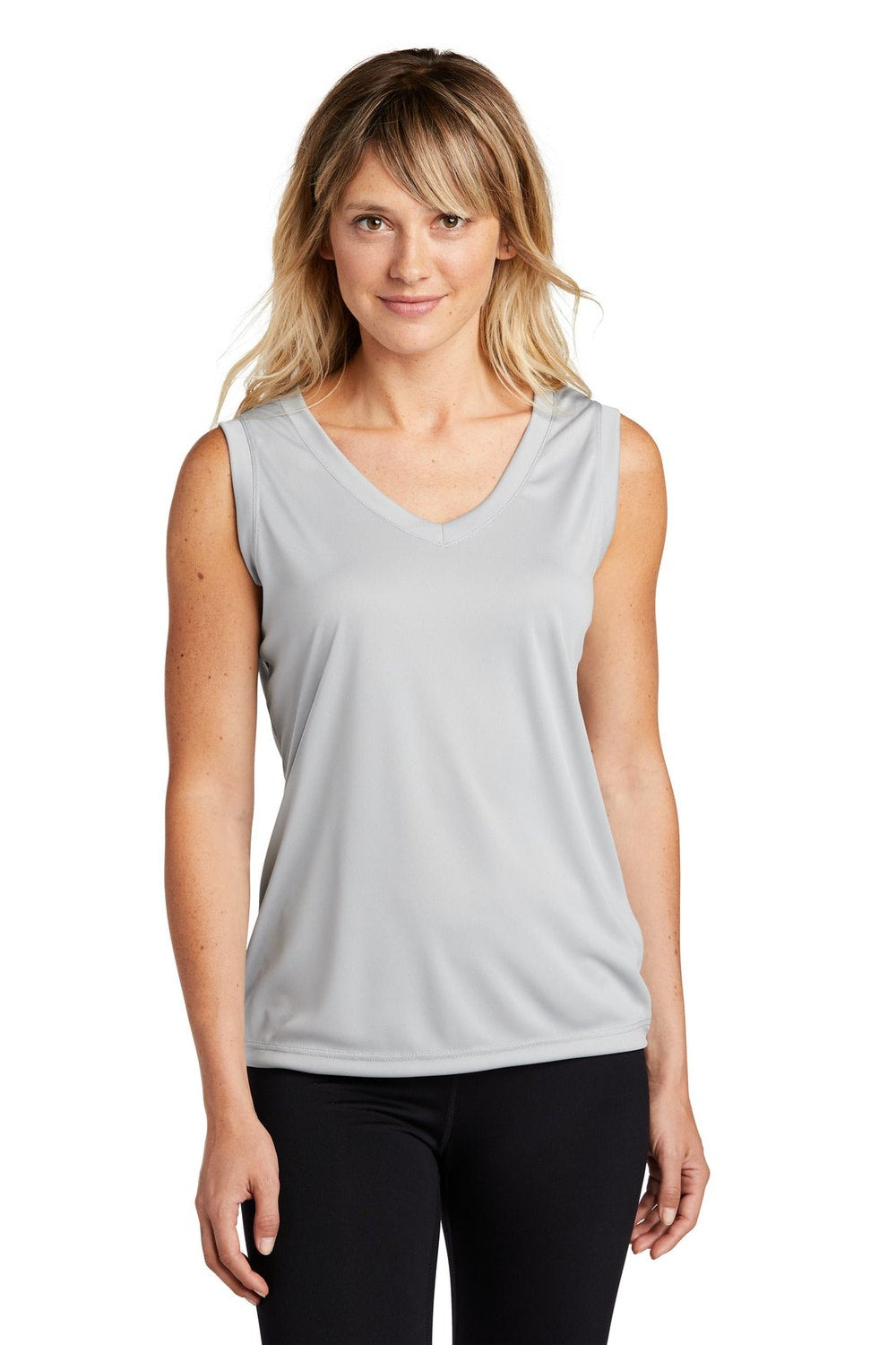Sport-Tek Women's Sleeveless PosiCharge Competitor V-Neck Tee Womens Apparel Shirts & Tops