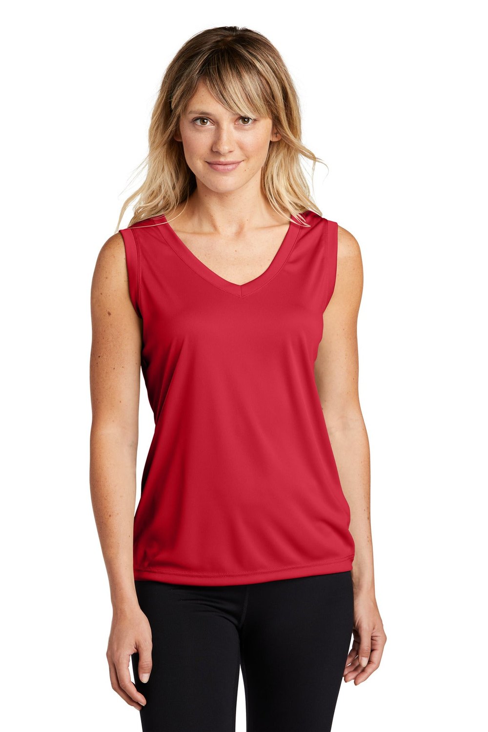 Sport-Tek Women's Sleeveless PosiCharge Competitor V-Neck Tee Womens Apparel Shirts & Tops