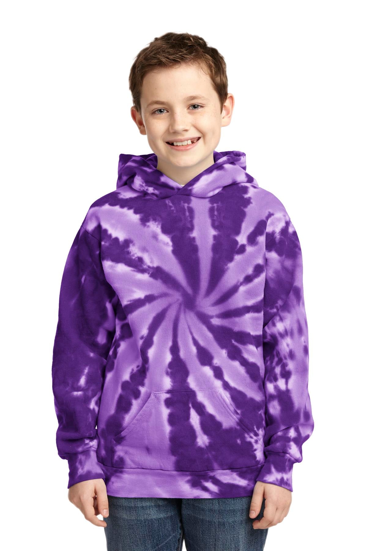 Port & Company - Youth Tie-Dye Pullover Hooded Sweatshirt Youth Apparel Hoodies & Sweatshirts