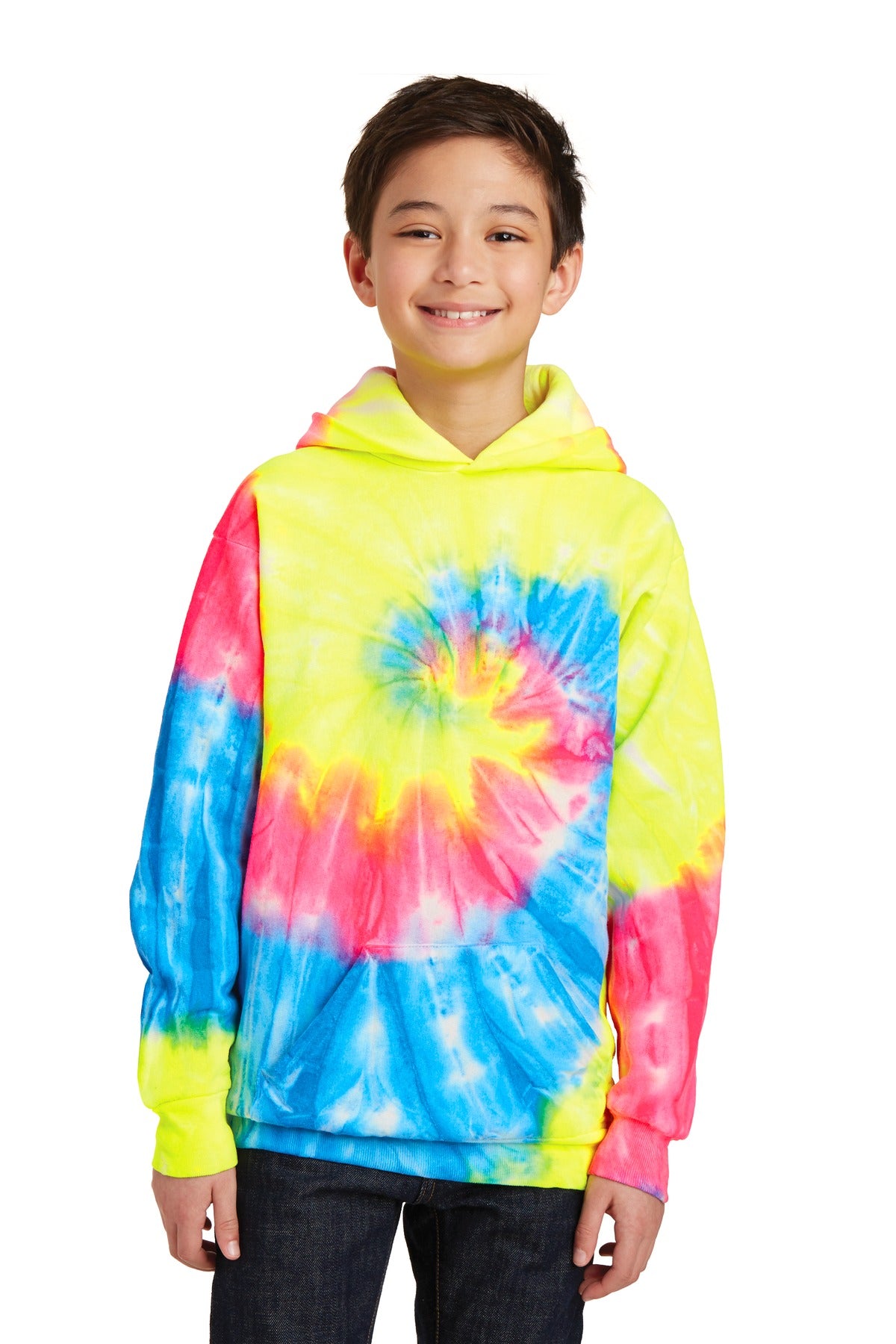 Port & Company - Youth Tie-Dye Pullover Hooded Sweatshirt Youth Apparel Hoodies & Sweatshirts