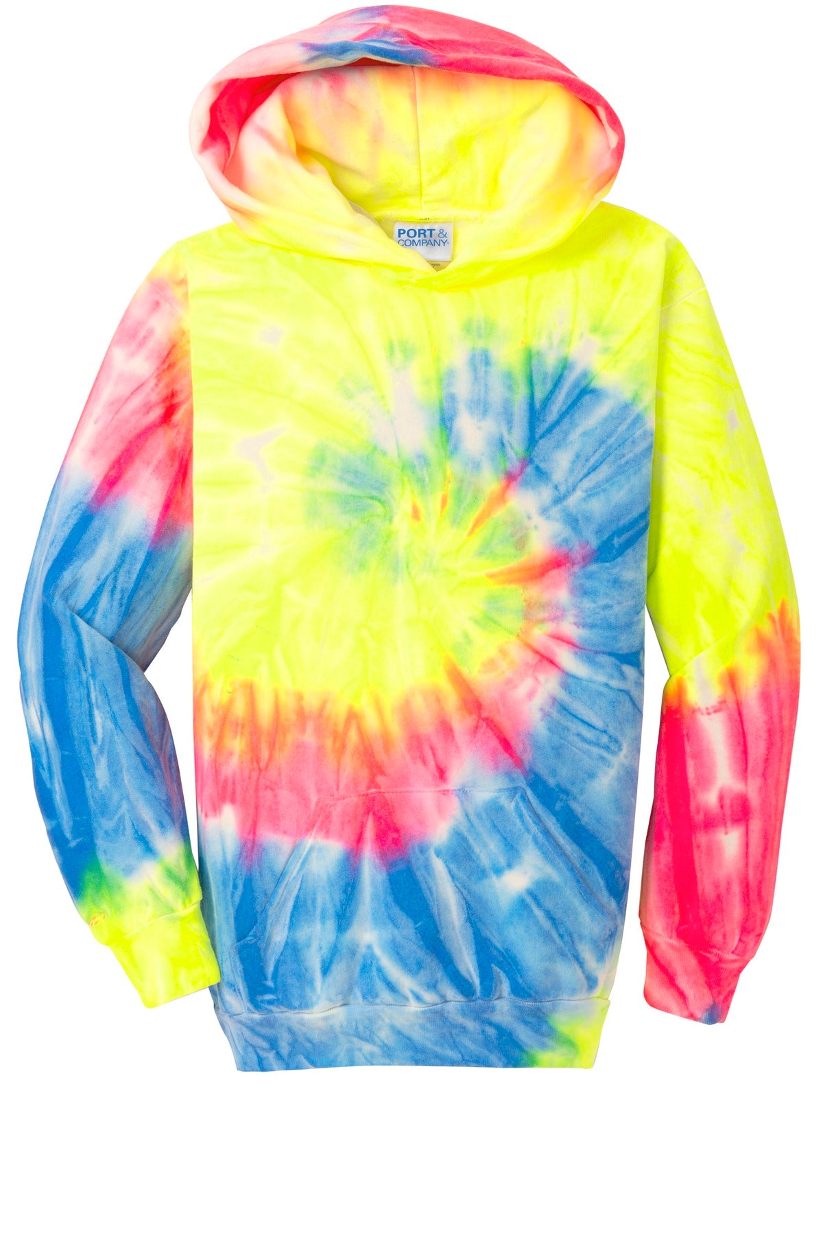 Port & Company - Youth Tie-Dye Pullover Hooded Sweatshirt Youth Apparel Hoodies & Sweatshirts