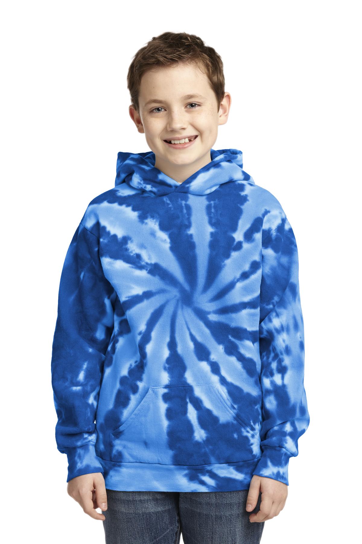 Port & Company - Youth Tie-Dye Pullover Hooded Sweatshirt Youth Apparel Hoodies & Sweatshirts