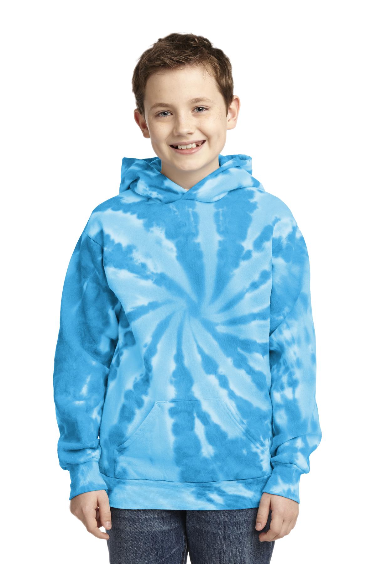 Port & Company - Youth Tie-Dye Pullover Hooded Sweatshirt Youth Apparel Hoodies & Sweatshirts