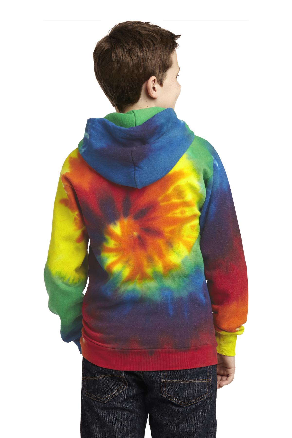 Port & Company - Youth Tie-Dye Pullover Hooded Sweatshirt Youth Apparel Hoodies & Sweatshirts