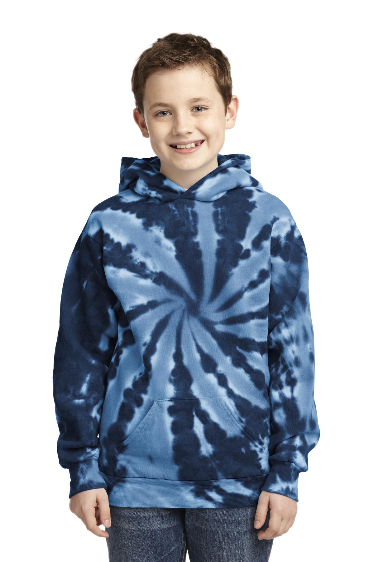 Port & Company - Youth Tie-Dye Pullover Hooded Sweatshirt Youth Apparel Hoodies & Sweatshirts