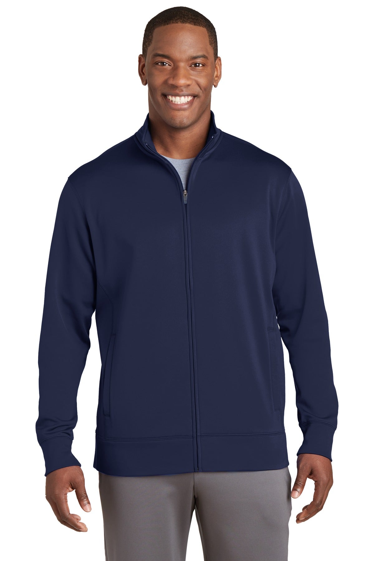 Sport-Tek Men's Sport-Wick Fleece Full-Zip Jacket Mens Apparel Jackets & Vests