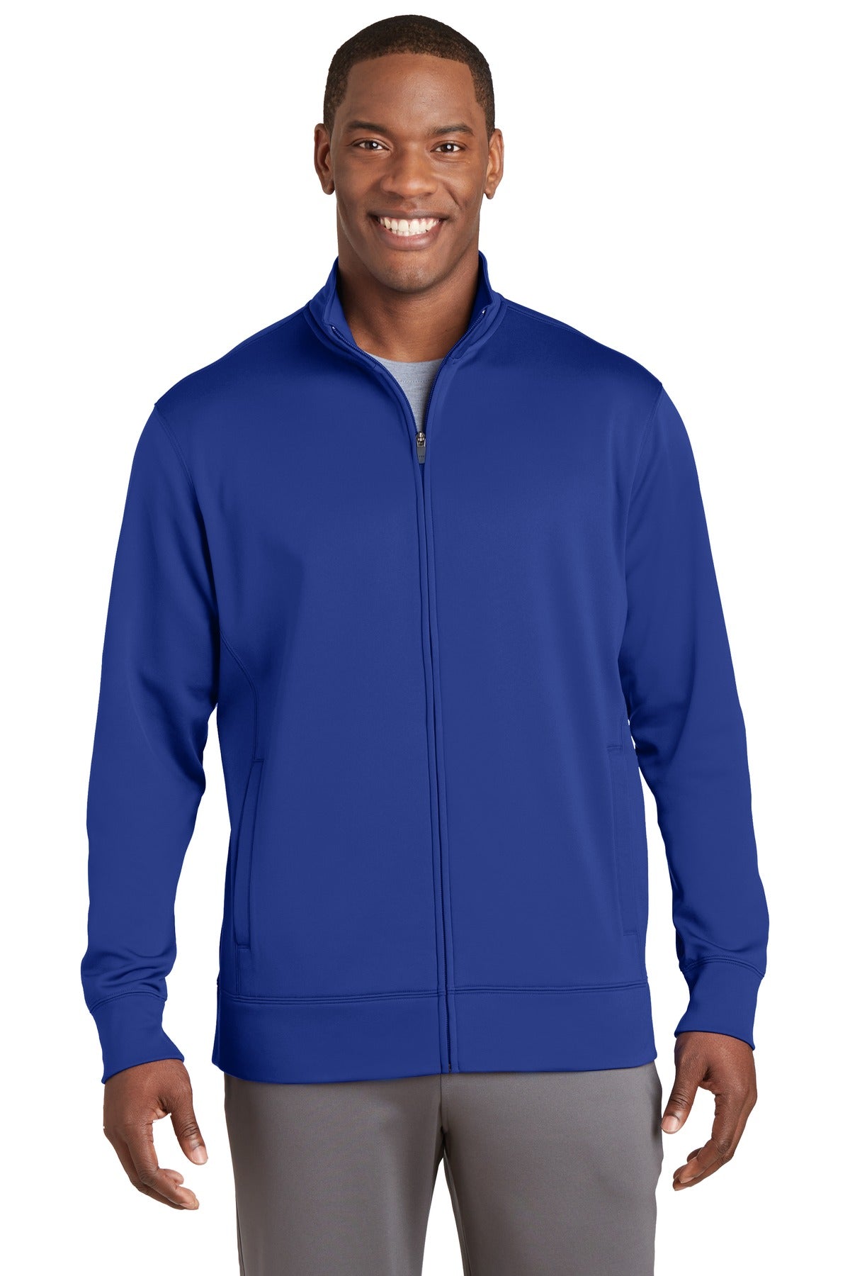 Sport-Tek Men's Sport-Wick Fleece Full-Zip Jacket Mens Apparel Jackets & Vests