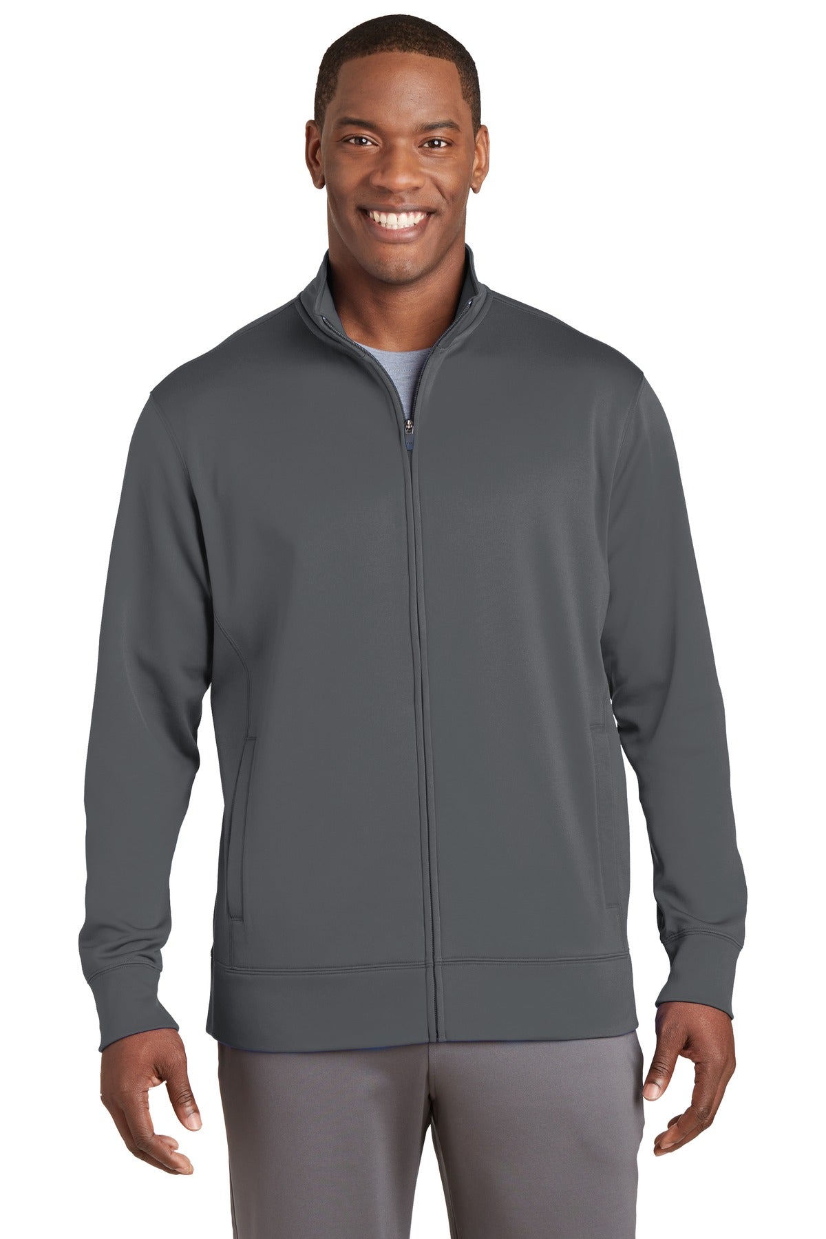 Sport-Tek Men's Sport-Wick Fleece Full-Zip Jacket Mens Apparel Jackets & Vests