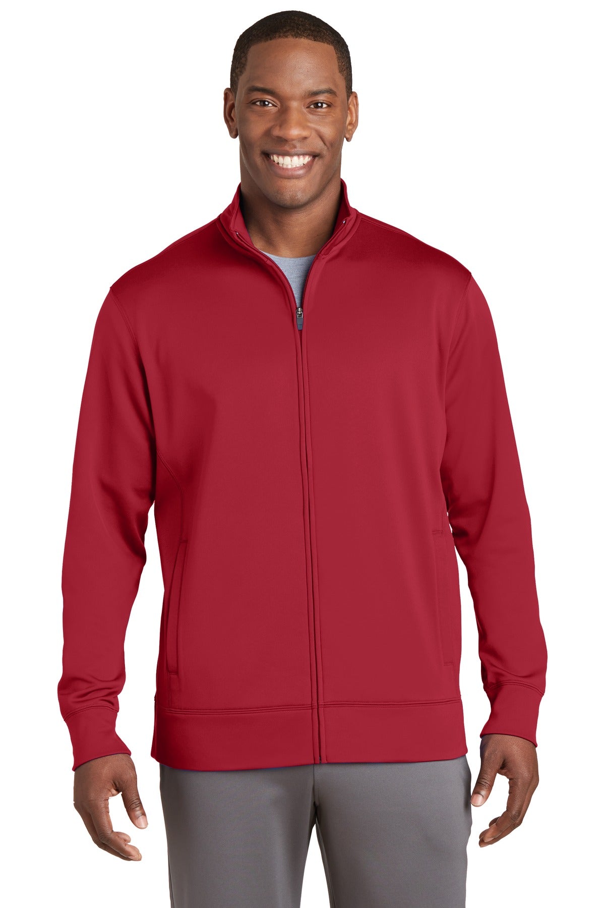 Sport-Tek Men's Sport-Wick Fleece Full-Zip Jacket Mens Apparel Jackets & Vests