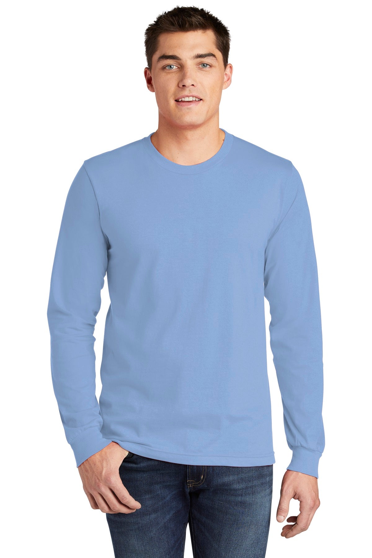 American Apparel Men's Fine Jersey Long Sleeve T-Shirt. 2007W Mens Apparel Shirts & Tops