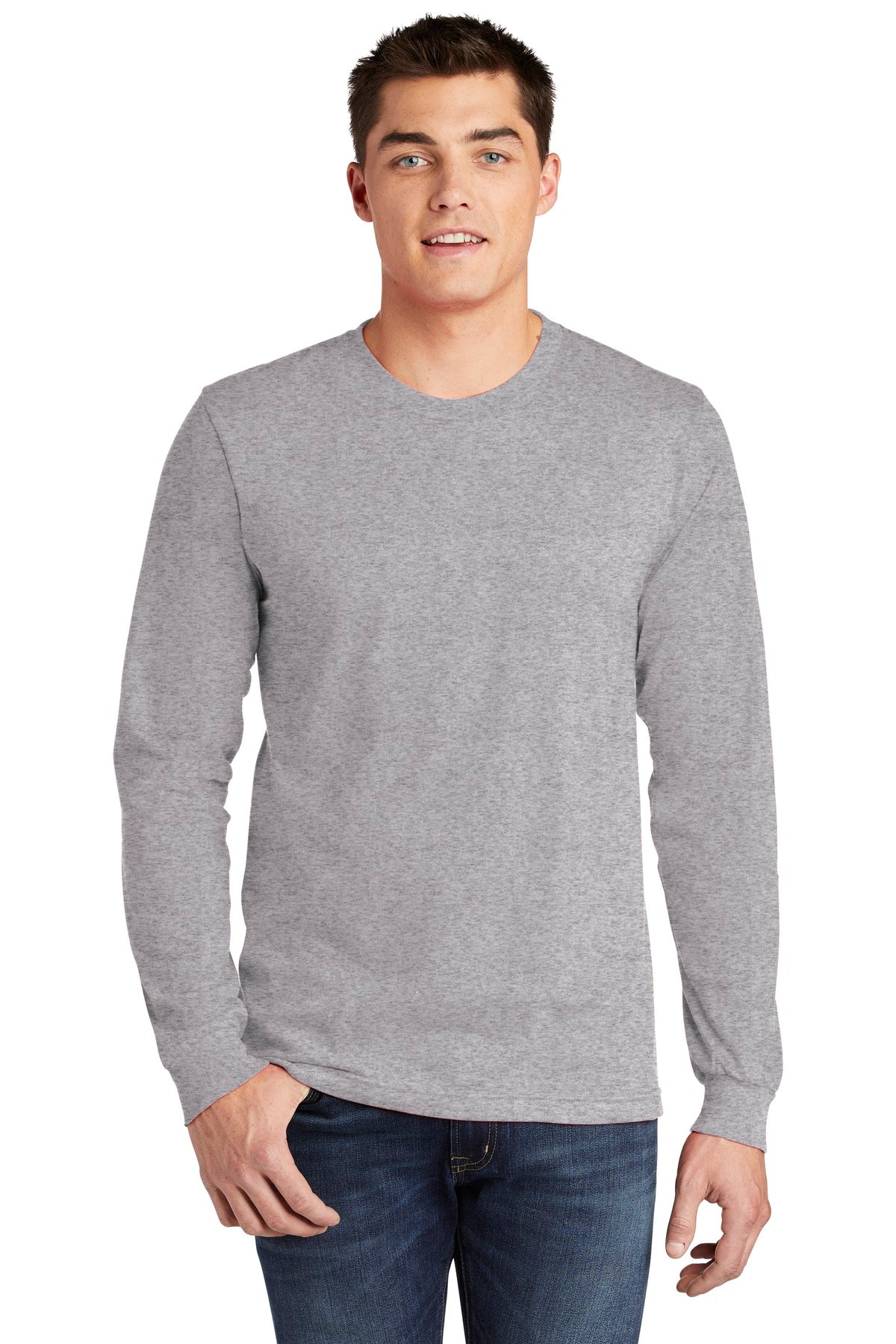 American Apparel Men's Fine Jersey Long Sleeve T-Shirt. 2007W Mens Apparel Shirts & Tops