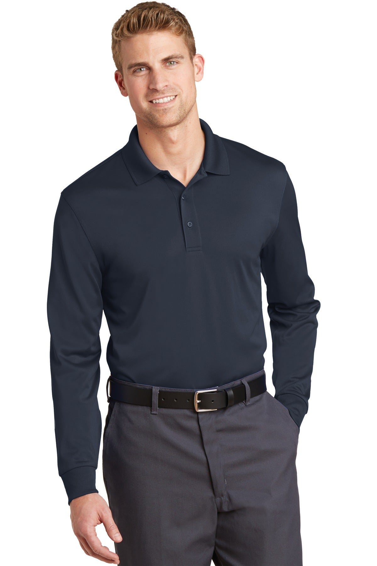 CornerStone Men's Select Snag-Proof Long Sleeve Polo. CS412LS Mens Apparel Shirts & Tops