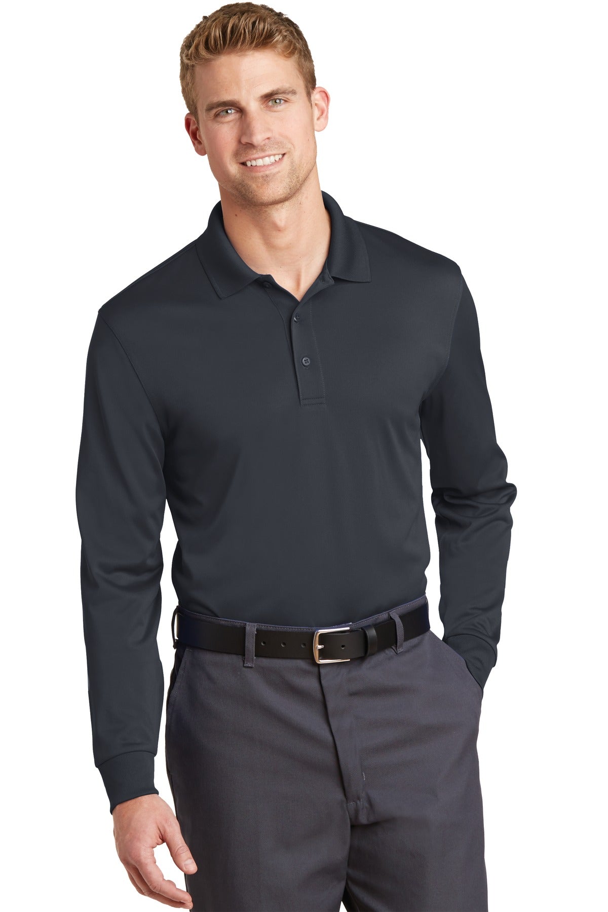 CornerStone Men's Select Snag-Proof Long Sleeve Polo. CS412LS Mens Apparel Shirts & Tops