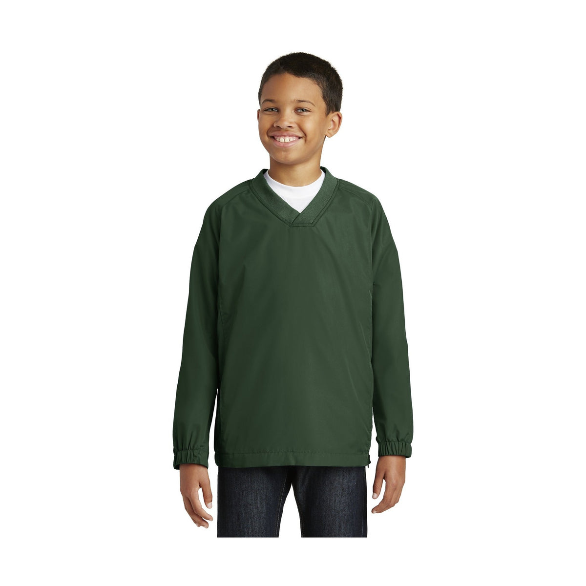 Sport-Tek ® Youth V-Neck Raglan Wind Shirt-1