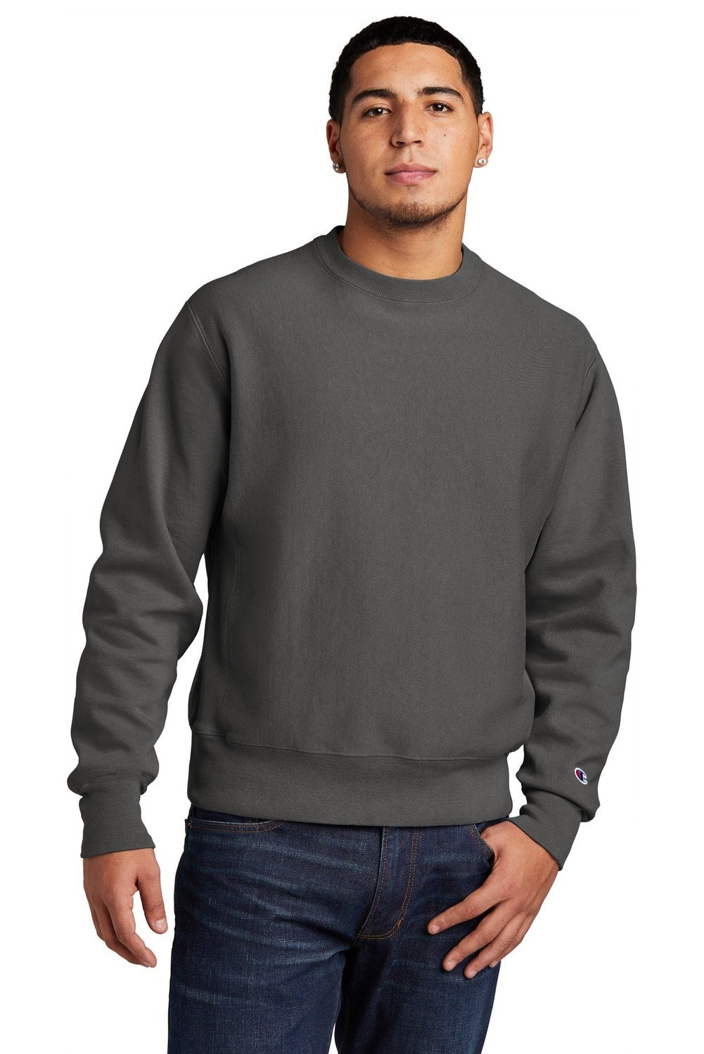 Champion Men's Reverse Weave Garment-Dyed Crewneck Sweatshirt GDS149 Mens Apparel Sweatshirts & Fleece