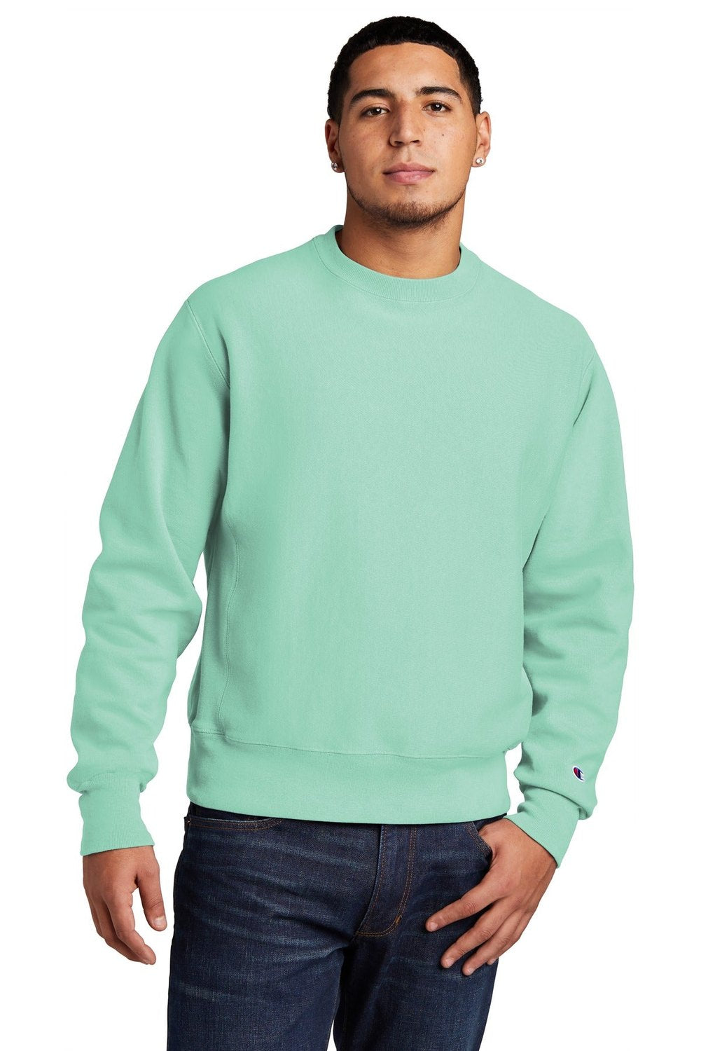 Champion Men's Reverse Weave Garment-Dyed Crewneck Sweatshirt GDS149 Mens Apparel Sweatshirts & Fleece