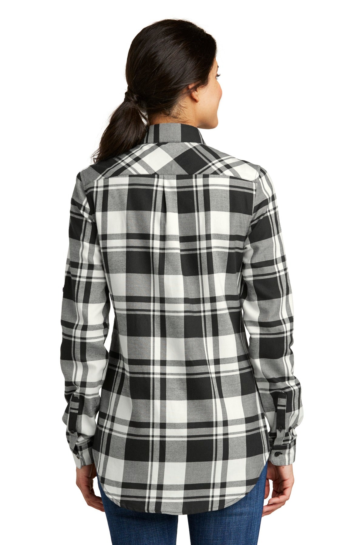 Port Authority® Ladies Plaid Flannel Tunic Womens Apparel Shirts & Tops