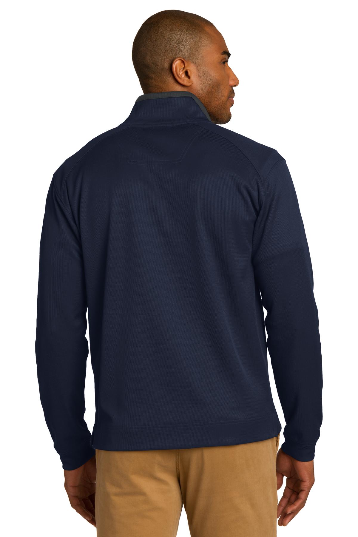 Port Authority Men's Vertical Texture 1/4-Zip Pullover. K805 Mens Apparel Sweatshirts & Fleece