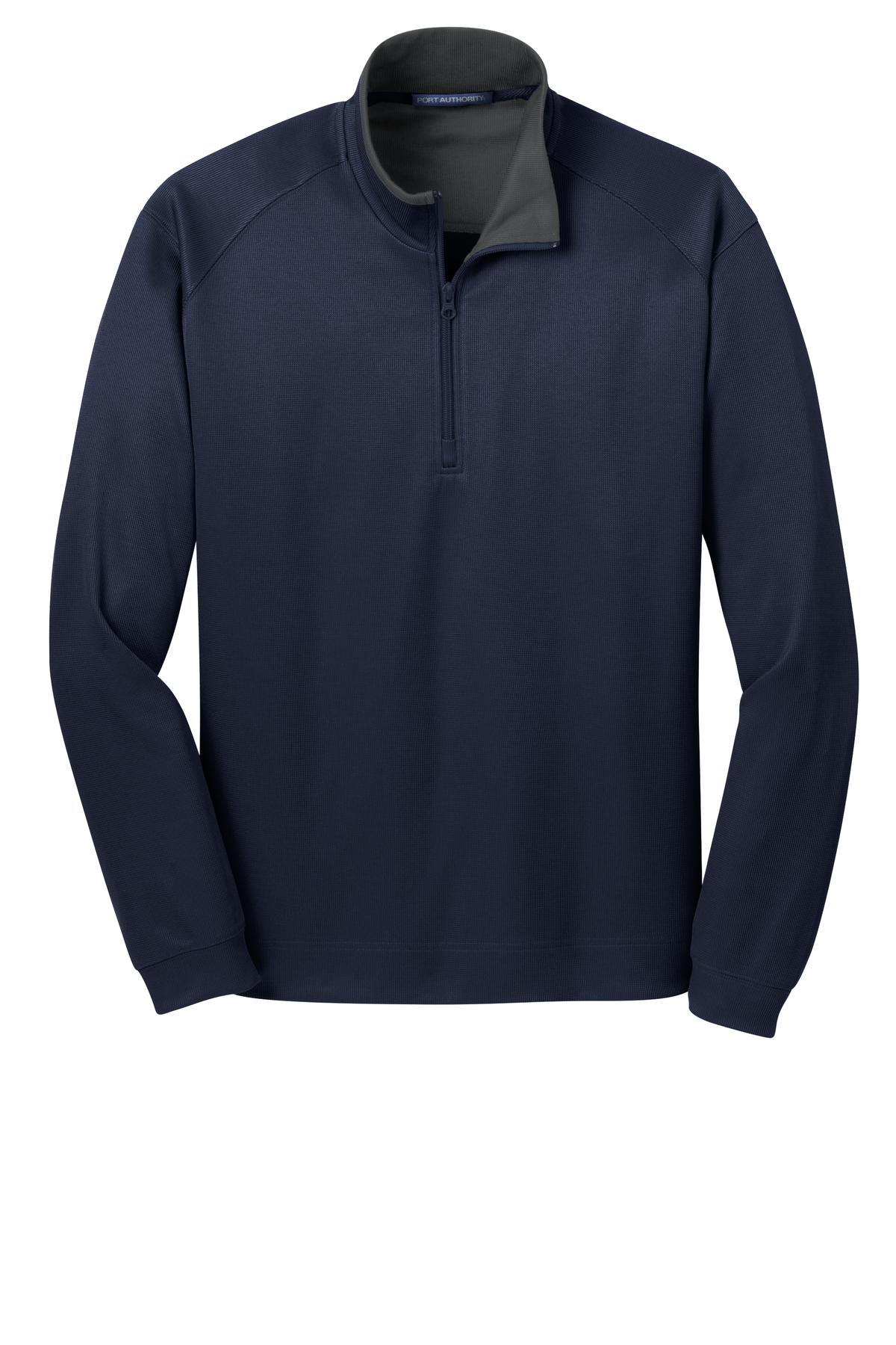 Port Authority Men's Vertical Texture 1/4-Zip Pullover. K805 Mens Apparel Sweatshirts & Fleece