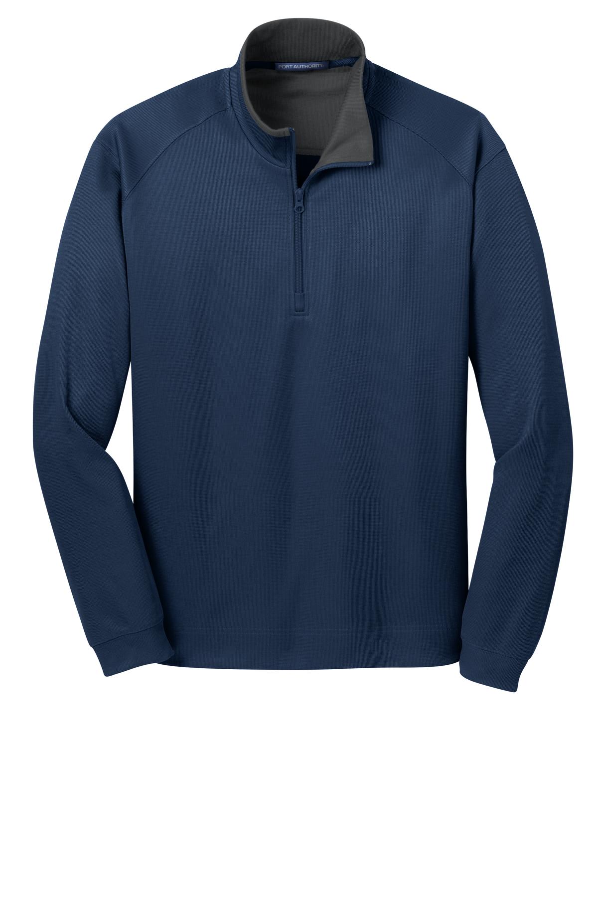 Port Authority Men's Vertical Texture 1/4-Zip Pullover. K805 Mens Apparel Sweatshirts & Fleece