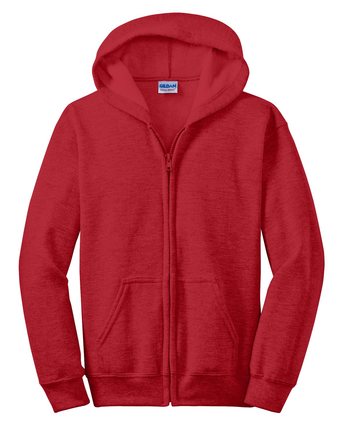 Gildan Youth Heavy Blend Full-Zip Hooded Sweatshirt Youth Apparel Hoodies & Sweatshirts