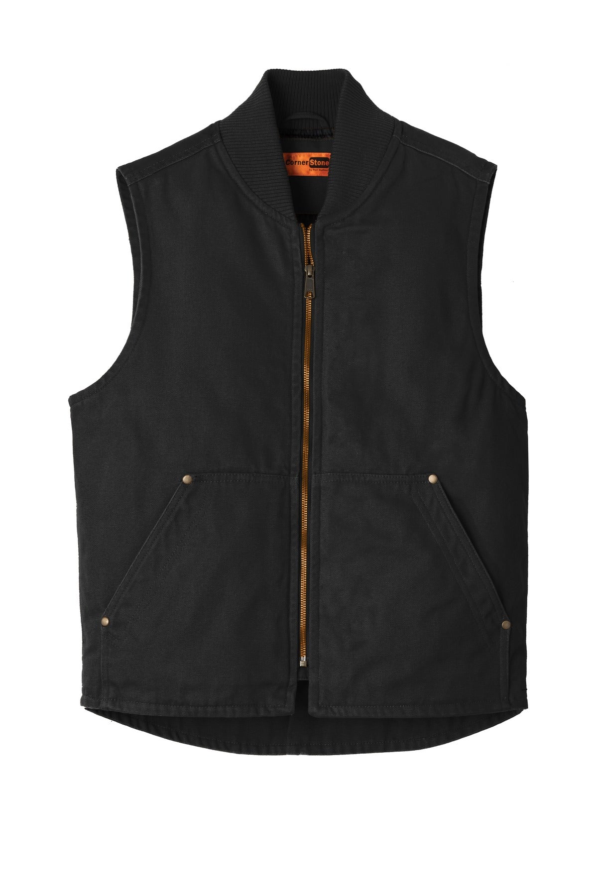CornerStone Men's Washed Duck Cloth Vest. CSV40 Mens Apparel Jackets & Vests