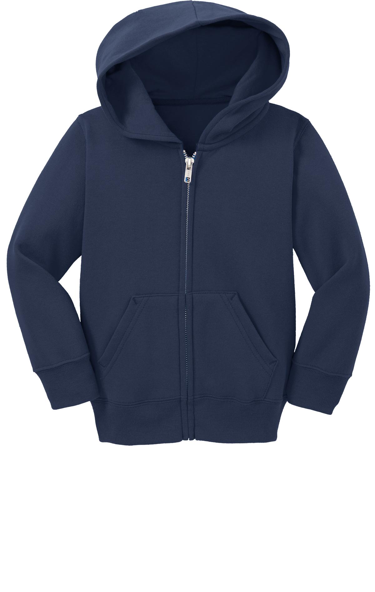 Port & Company - Toddler Core Fleece Full-Zip Hooded Sweatshirt Youth Apparel Infant & Toddler