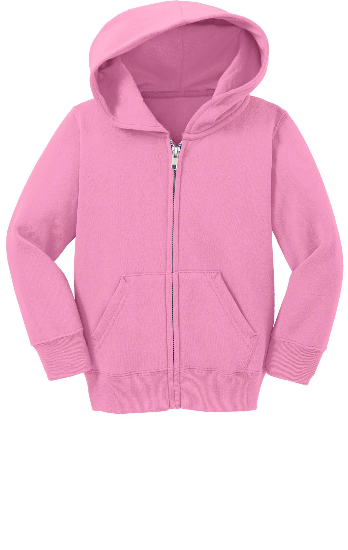 Port & Company - Toddler Core Fleece Full-Zip Hooded Sweatshirt Youth Apparel Infant & Toddler