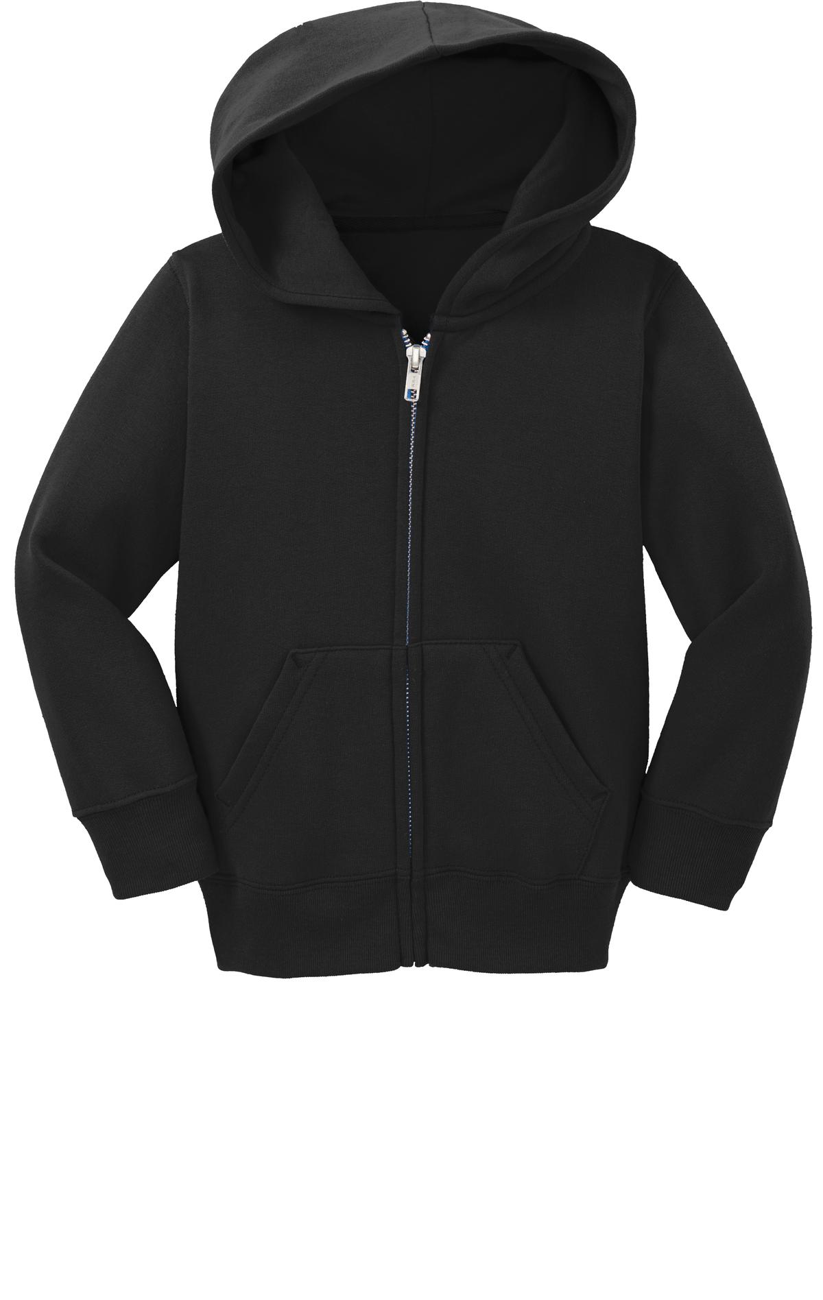 Port & Company - Toddler Core Fleece Full-Zip Hooded Sweatshirt Youth Apparel Infant & Toddler