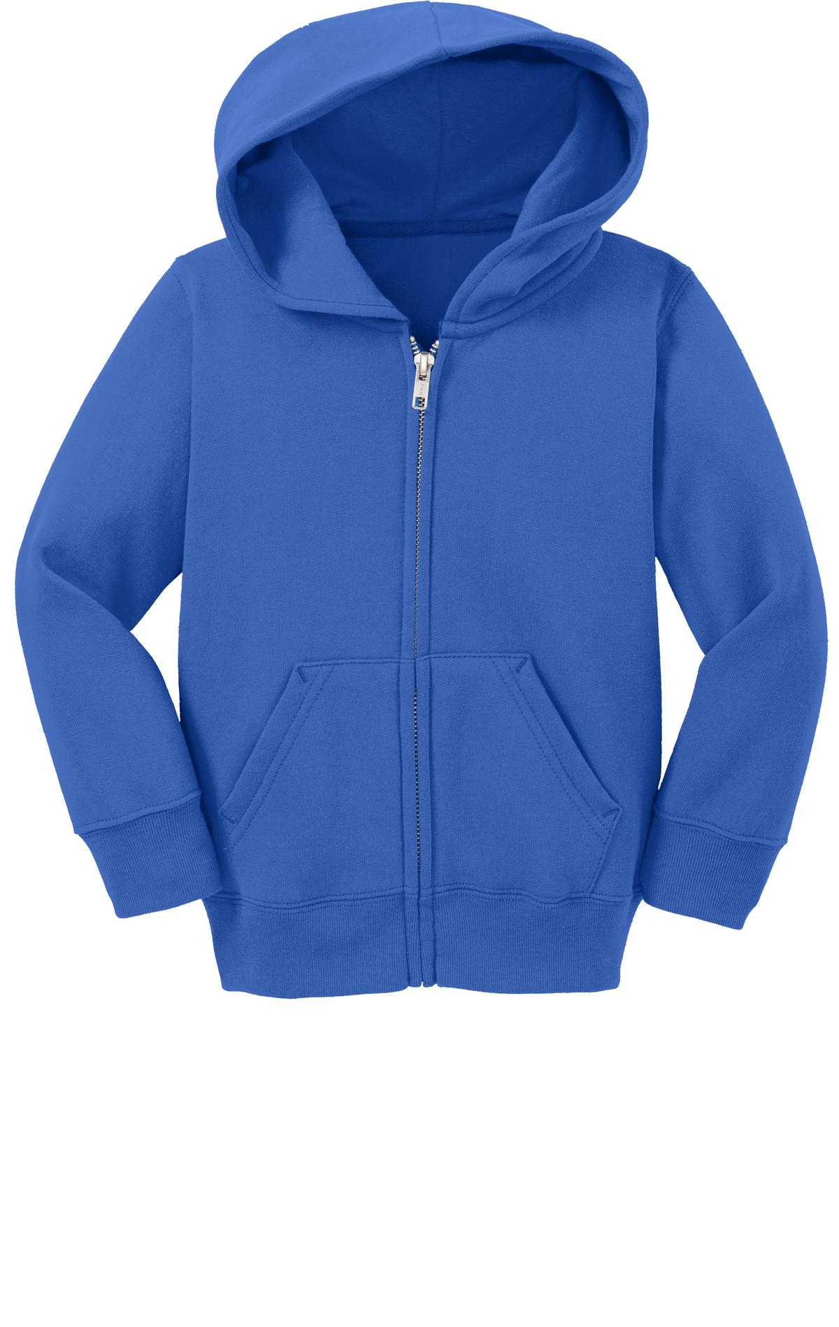 Port & Company - Toddler Core Fleece Full-Zip Hooded Sweatshirt Youth Apparel Infant & Toddler