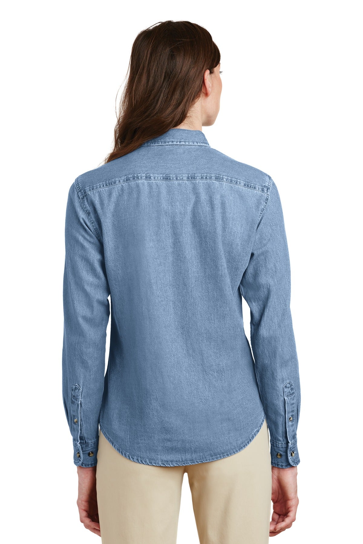 Port & Company - Women's Long Sleeve Value Denim Shirt Womens Apparel Shirts & Tops