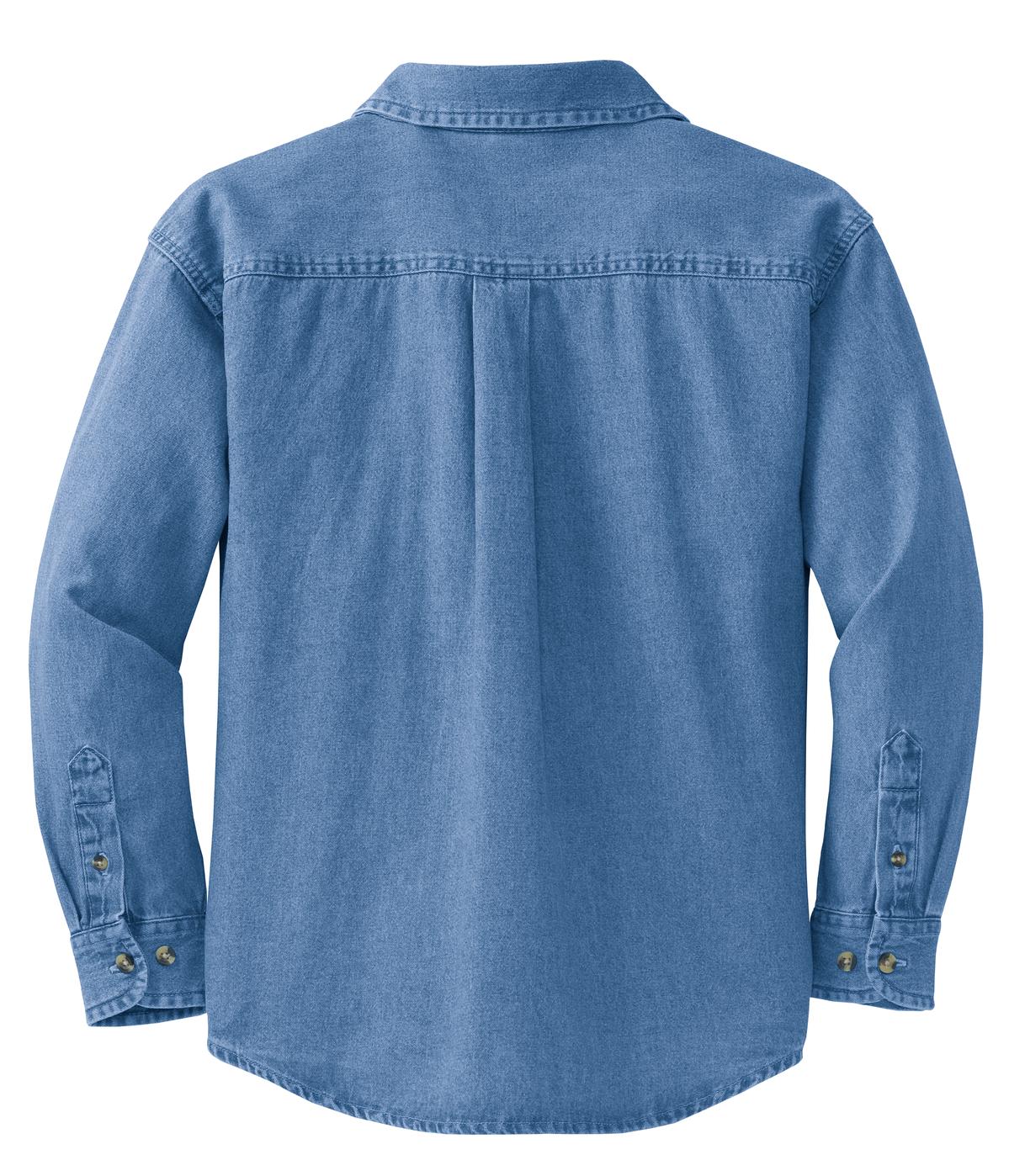 Port & Company - Women's Long Sleeve Value Denim Shirt Womens Apparel Shirts & Tops