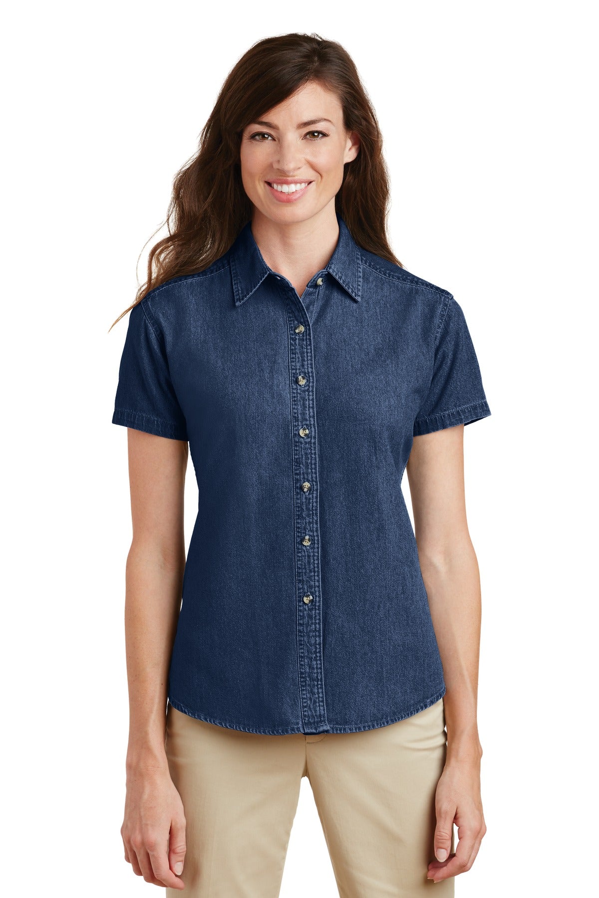 Port & Company - Women's Short Sleeve Value Denim Shirt Womens Apparel Shirts & Tops