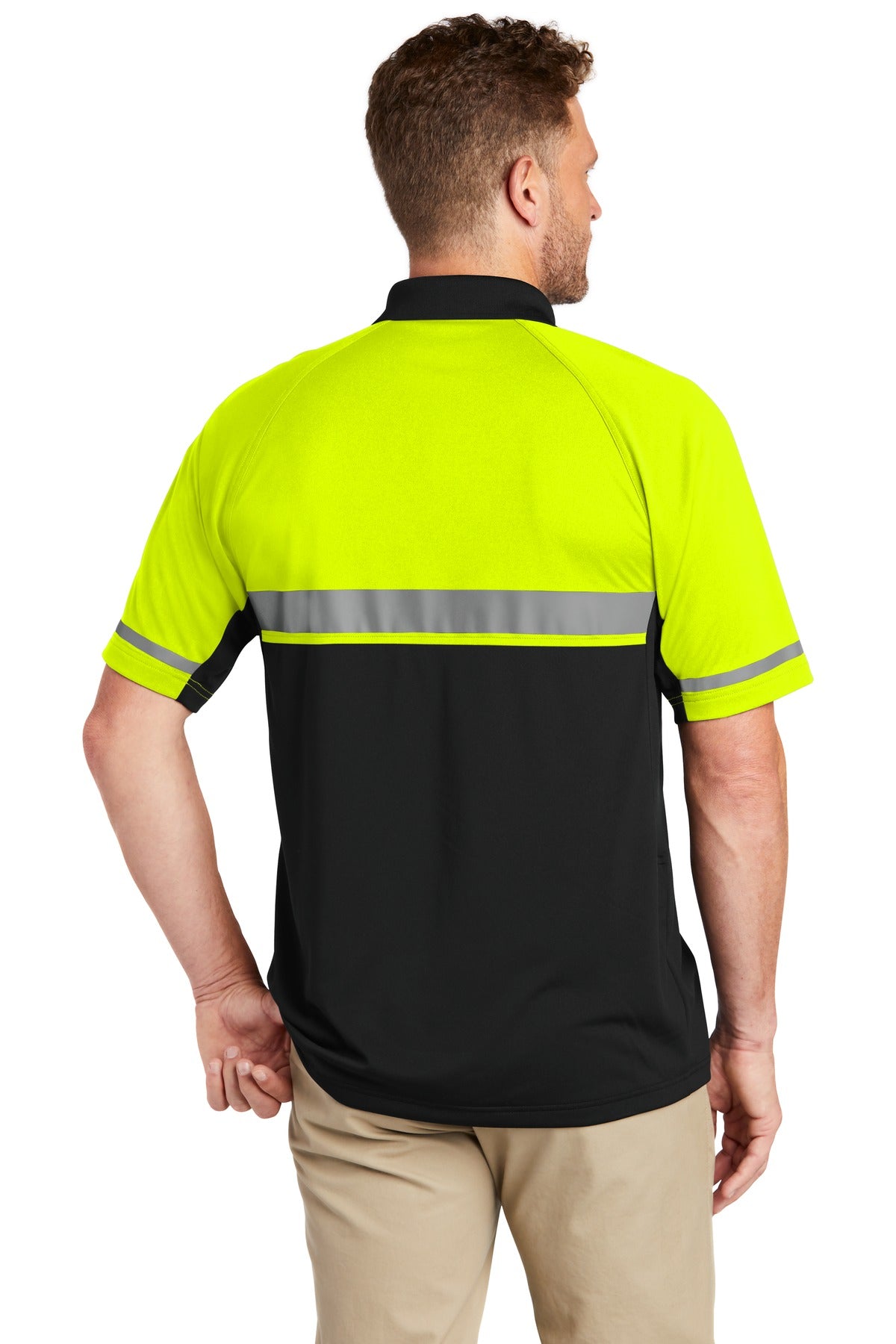 CornerStone Men's Select Lightweight Snag-Proof Enhanced Visibility Polo. CS423 Mens Apparel Shirts & Tops