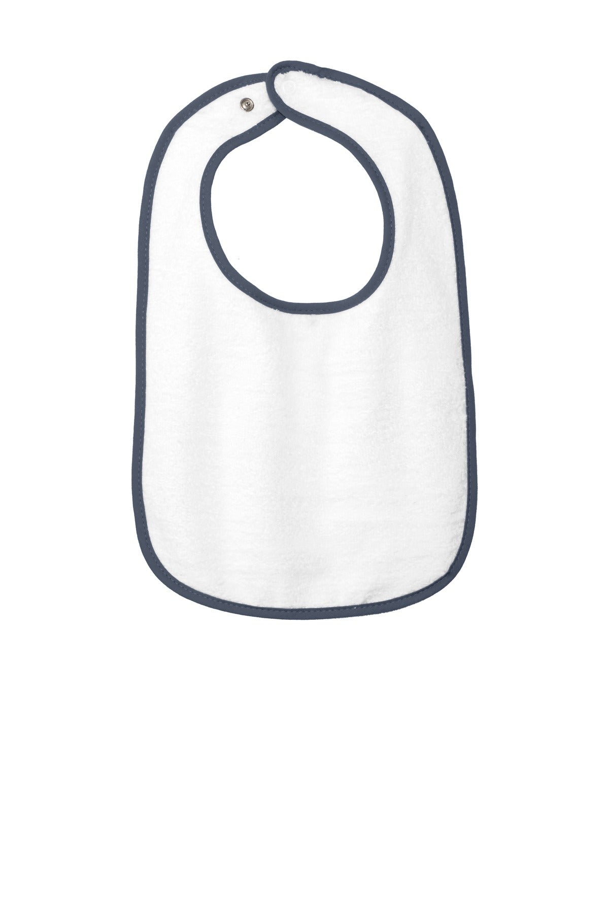 Rabbit Skins Infant Contrast Trim Terry Bib. RS1003 Rabbit Skins
