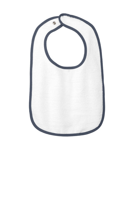 Rabbit Skins Infant Contrast Trim Terry Bib. RS1003 Rabbit Skins