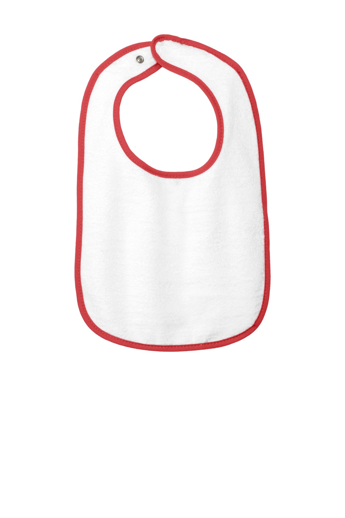 Rabbit Skins Infant Contrast Trim Terry Bib. RS1003 Rabbit Skins