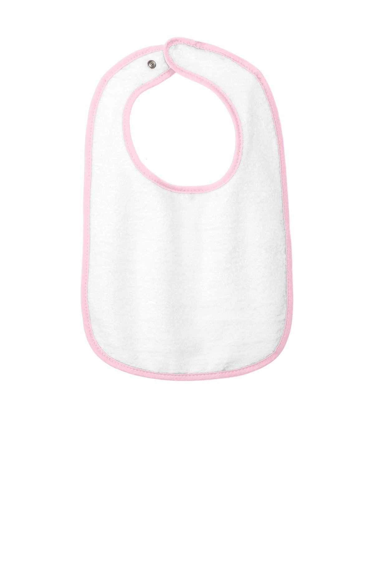 Rabbit Skins Infant Contrast Trim Terry Bib. RS1003 Rabbit Skins
