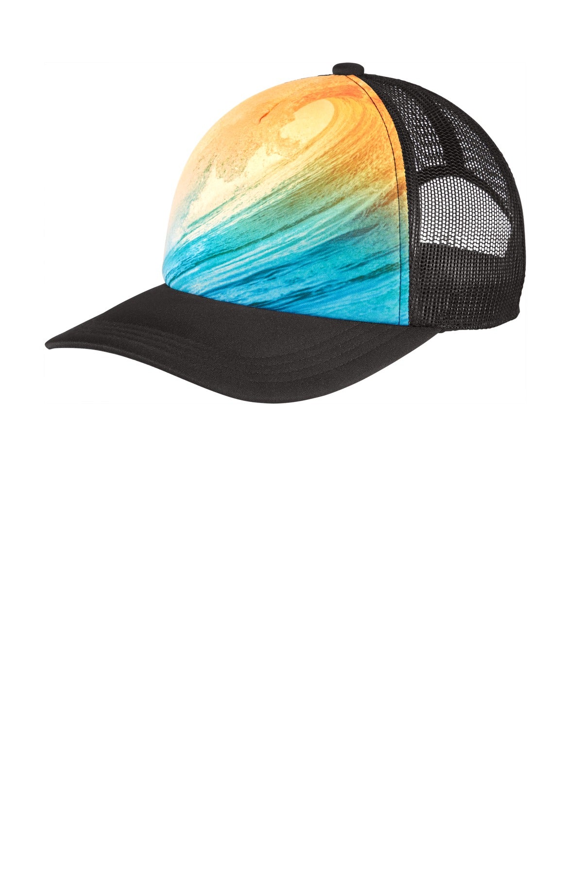 Port Authority Photo Real Snapback Trucker Cap. C950 Unisex Accessories Hats & Caps