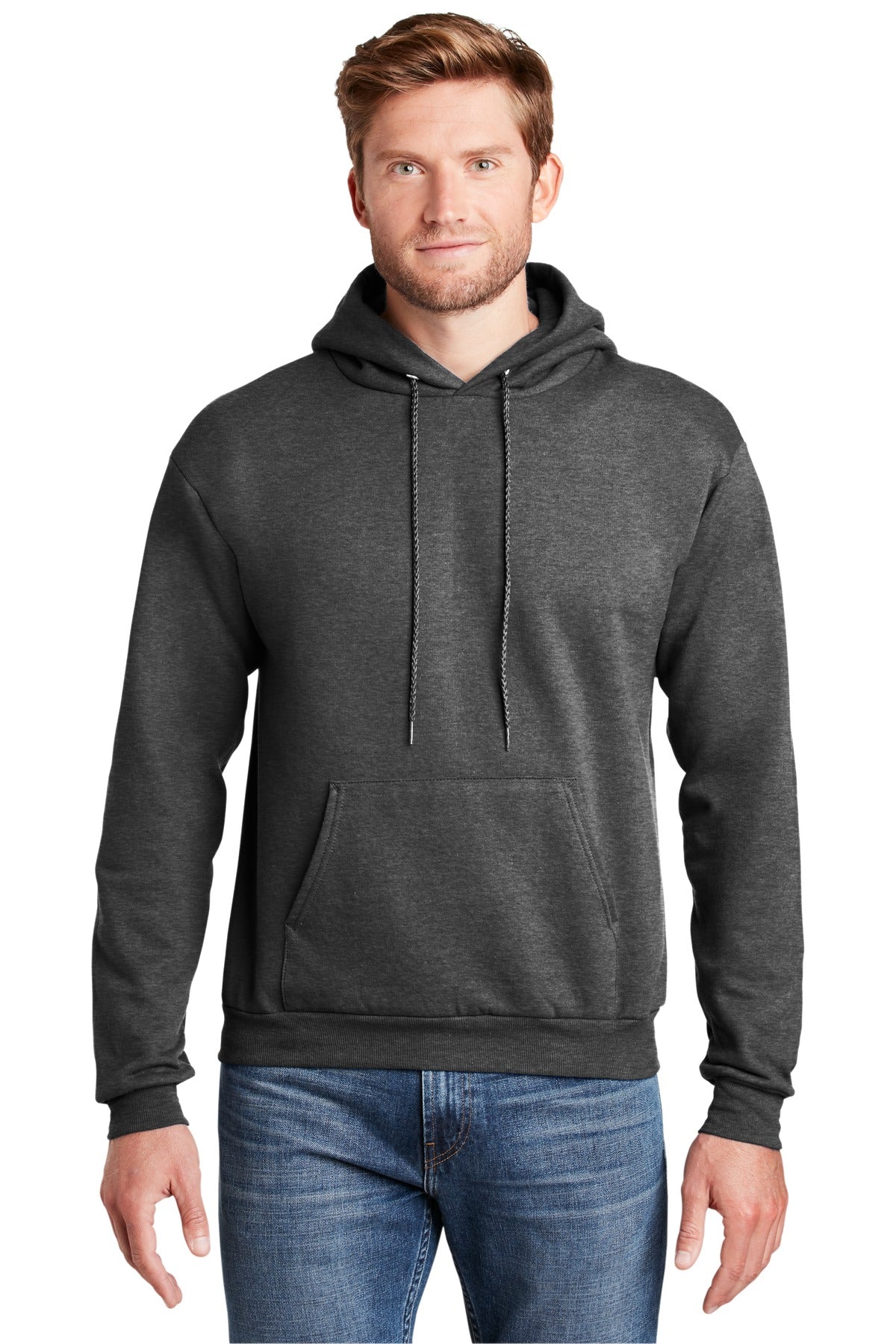 Hanes Men's EcoSmart Pullover Hooded Sweatshirt-1