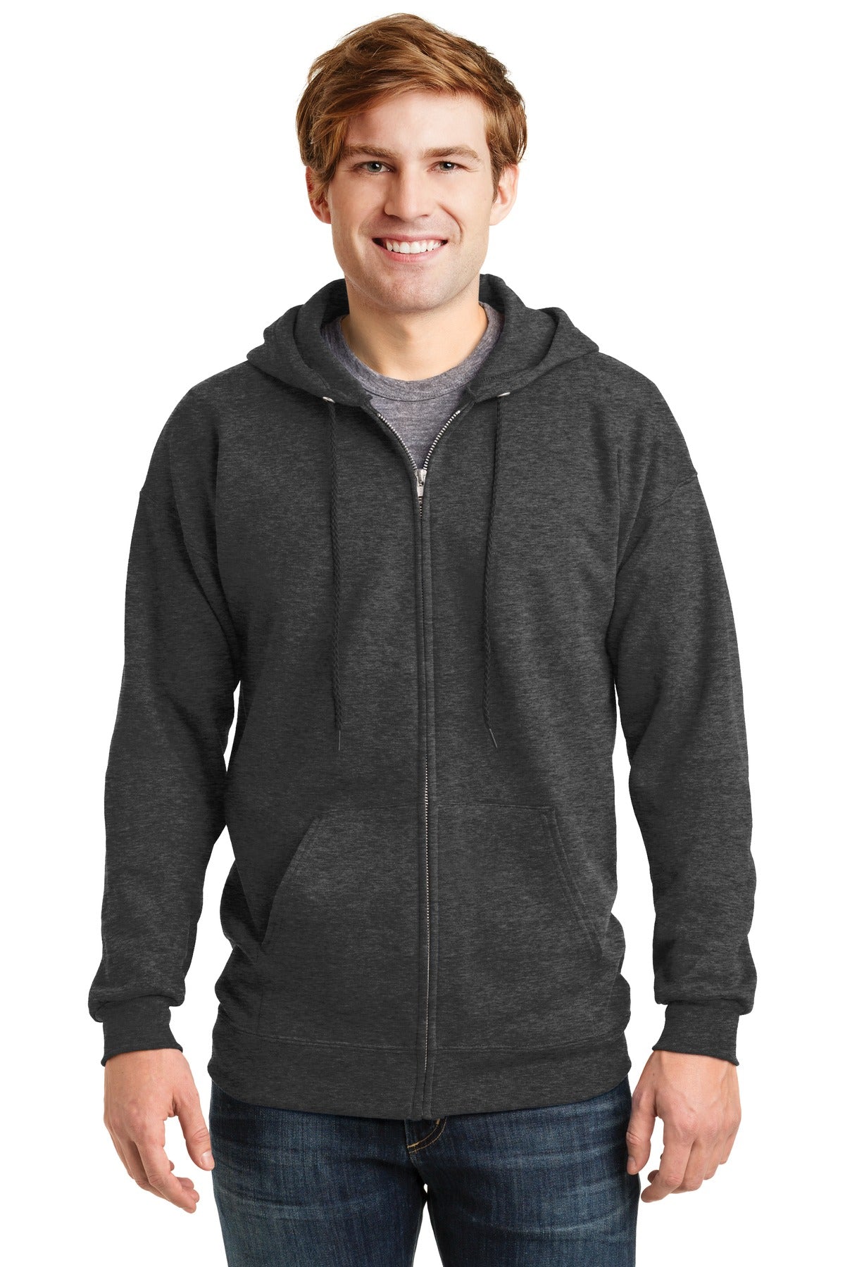 Hanes Men's Ultimate Cotton Full-Zip Hooded Sweatshirt-2