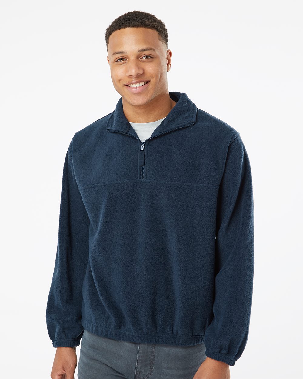 Burnside Polar Fleece Quarter-Zip Pullover Mens Apparel Sweatshirts & Fleece