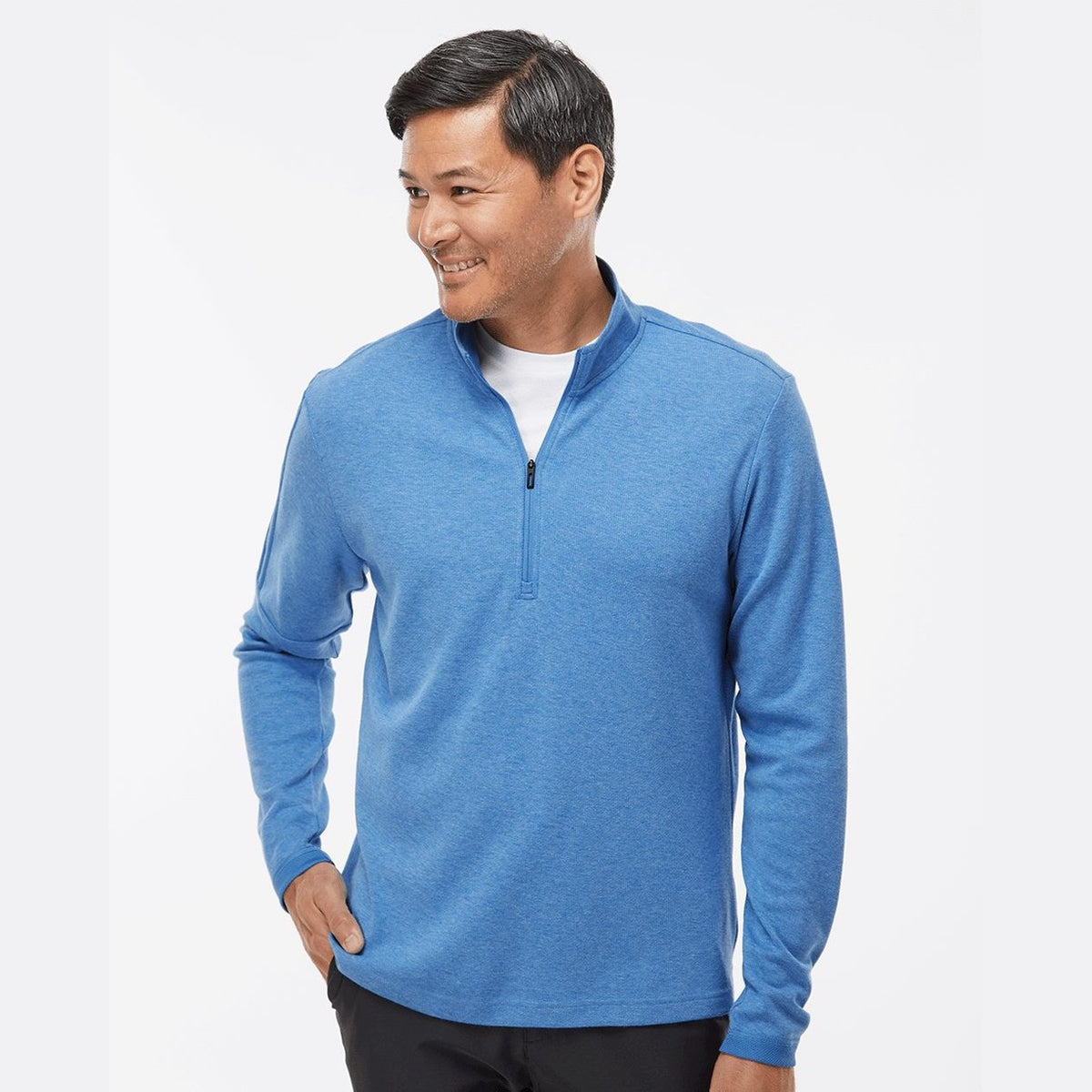 adidas Men's 3-Stripes Quarter-Zip Sweater