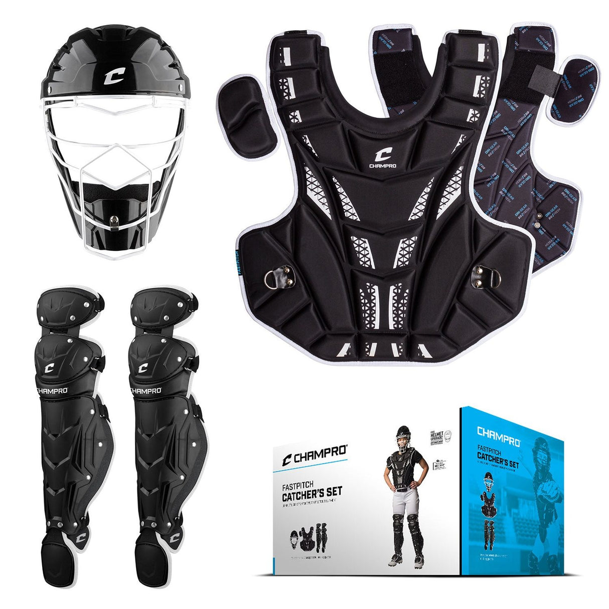 Champro Youth Fastpitch Catcher's Set Softball Catcher's Protective Equipment All
