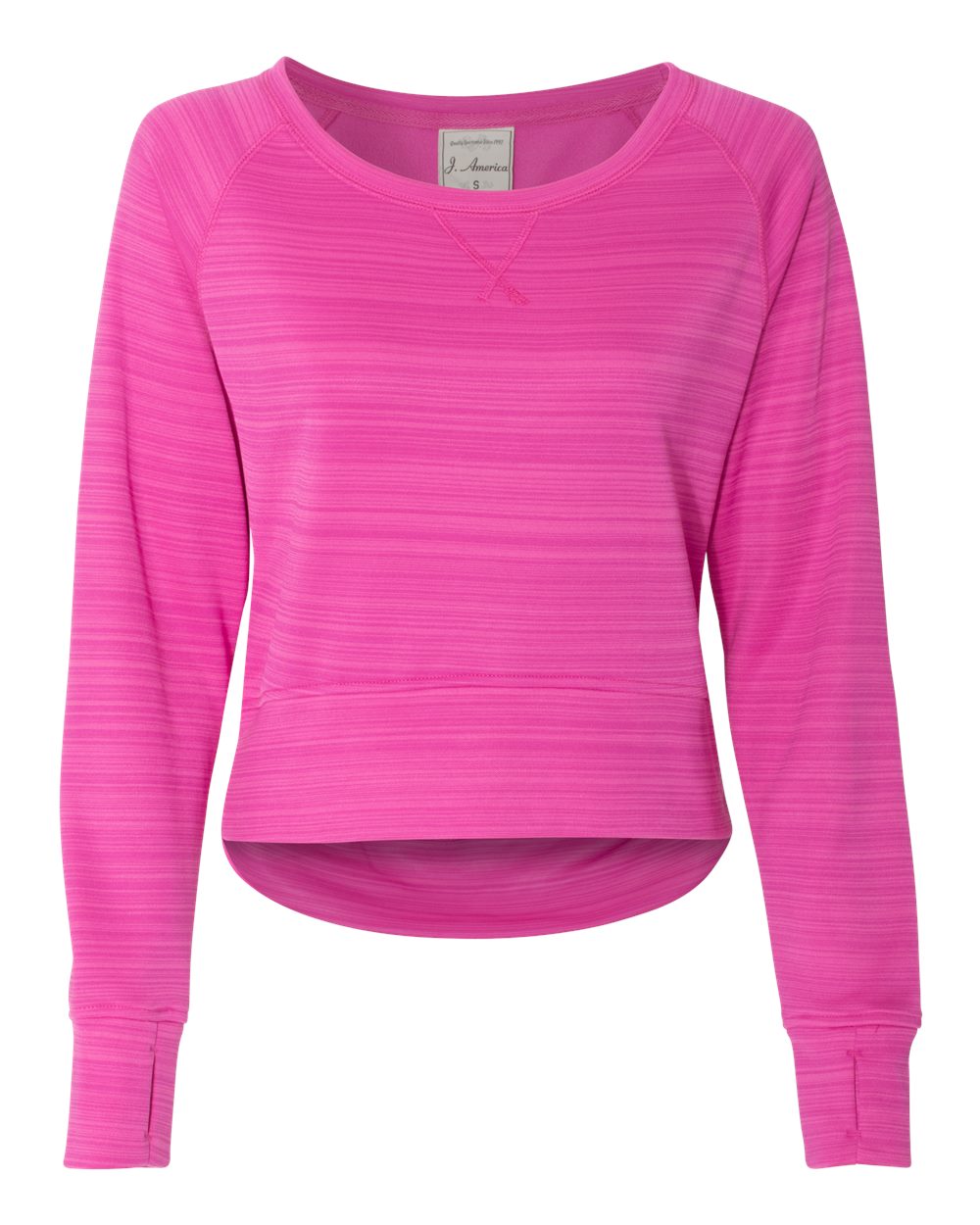 J. America Women's Odyssey Hi-Lo Crew Neck Fleece 8663
