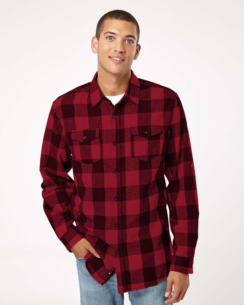 Burnside Men's Yarn-Dyed Long Sleeve Flannel Shirt Mens Apparel Shirts & Tops